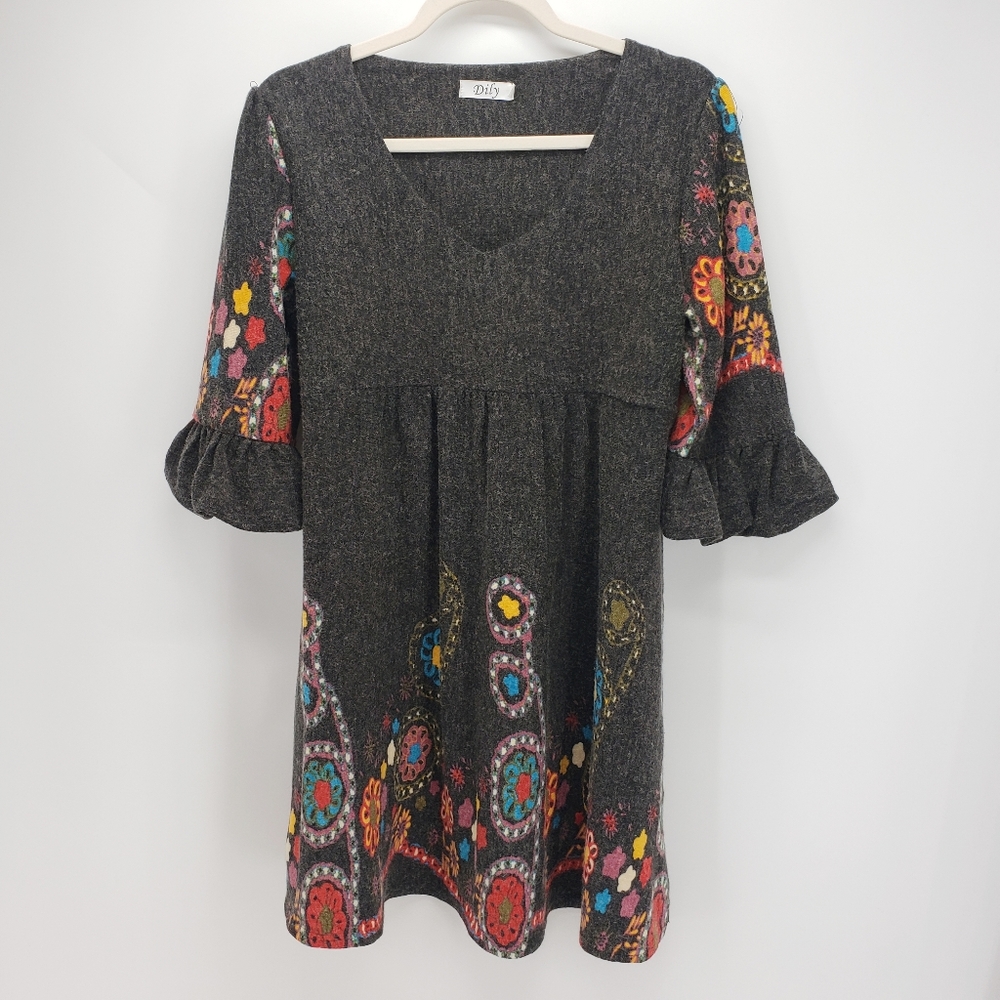 Dily | Sweater Dress | Gray